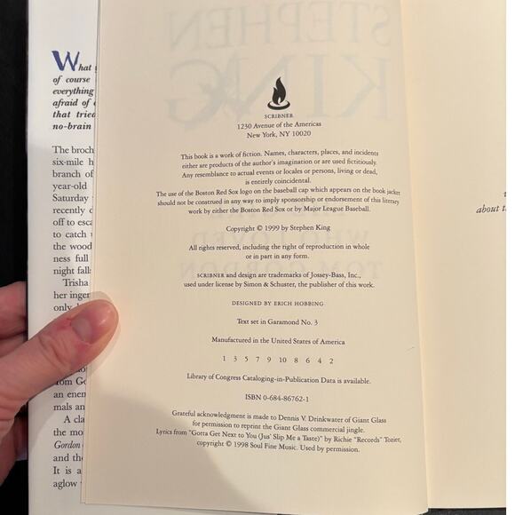 The Girl Who Loved Tom Gordon, Stephen King, First Edition, First Printing HCDJ - Picture 7 of 8